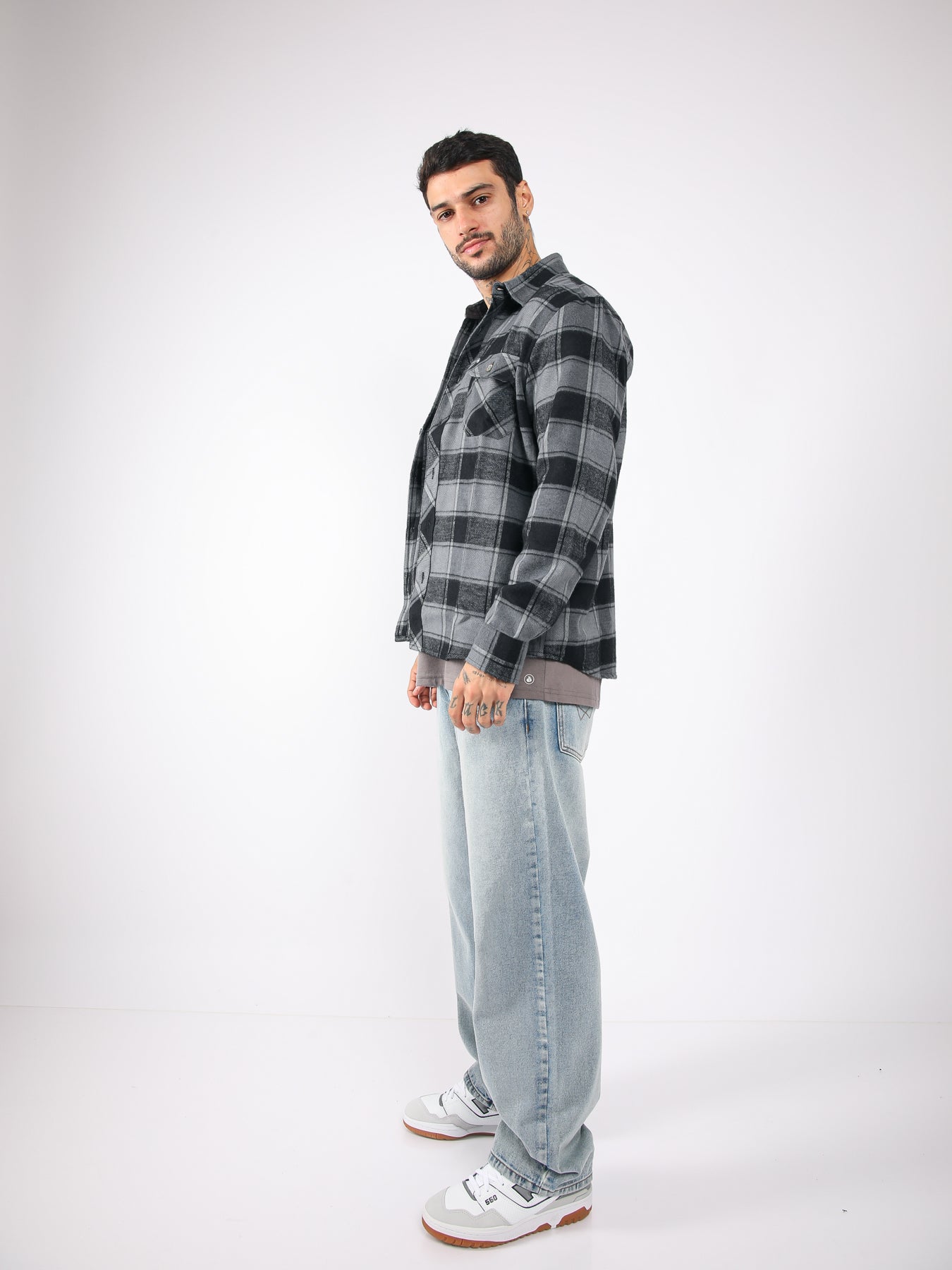 Camisa para Hombre DUNKELVOLK FLANNEL KURT FLANNEL BLK DUNKELVOLK