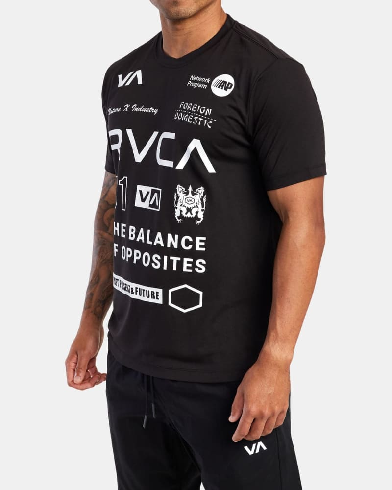 Polo para Hombre RVCA VENT ALL BRAND SS BLK The Box Peru