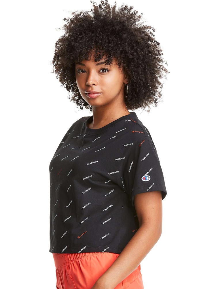 Champion all clearance over print tee