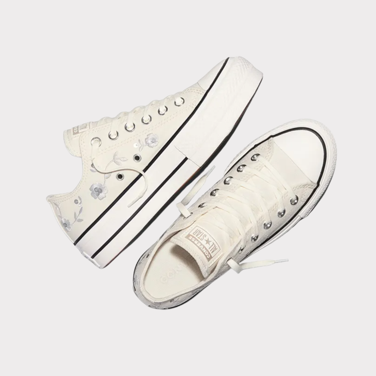 Zapatillas Converse CT AS Lift Platform Sequin Flowers Blanco para Mujer