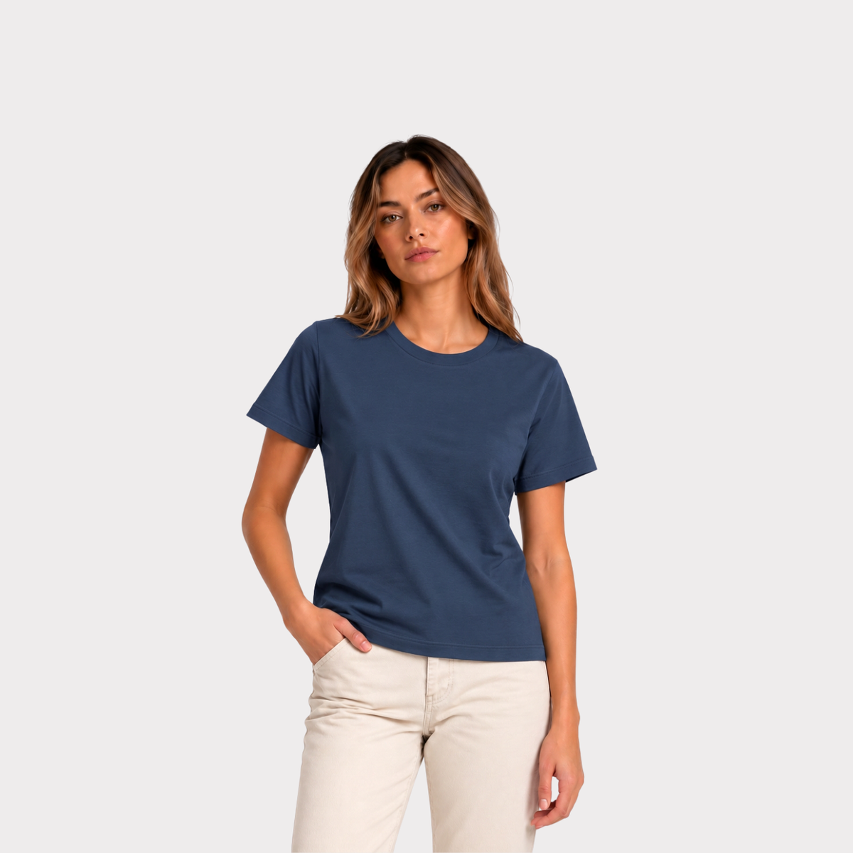 T-Shirt Para Mujer DVK Pima Tee Azul
