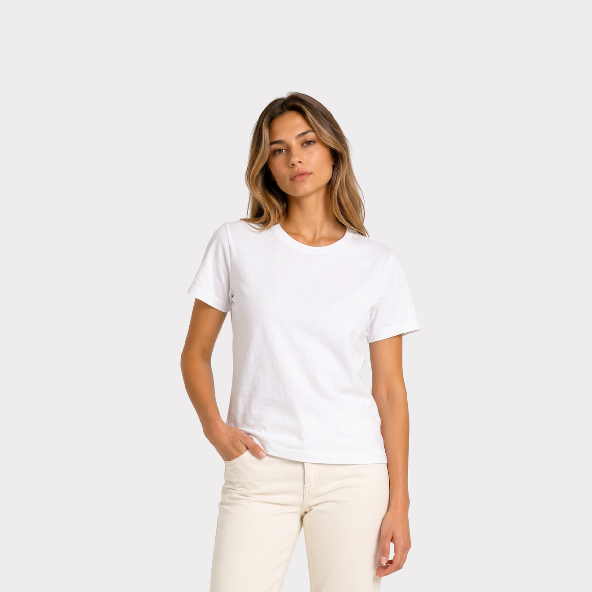 T-Shirt Para Mujer DVK Pima Tee Blanco