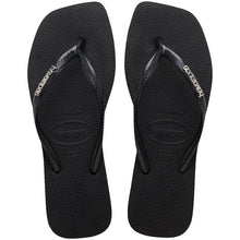 Cargar imagen en el visor de la galería, Sandalias para Mujer HAVAIANAS SLIM SQUARE LOGO MET 2976
