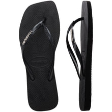 Cargar imagen en el visor de la galería, Sandalias para Mujer HAVAIANAS SLIM SQUARE LOGO MET 2976
