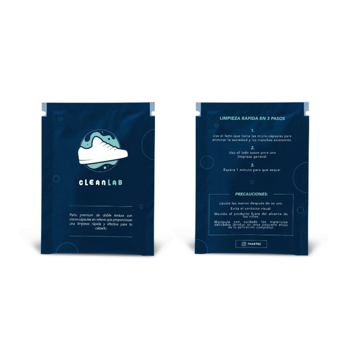 Paños Premium CLEAN LAB - Toallitas húmedas para limpiar zapatillas (12 unid)