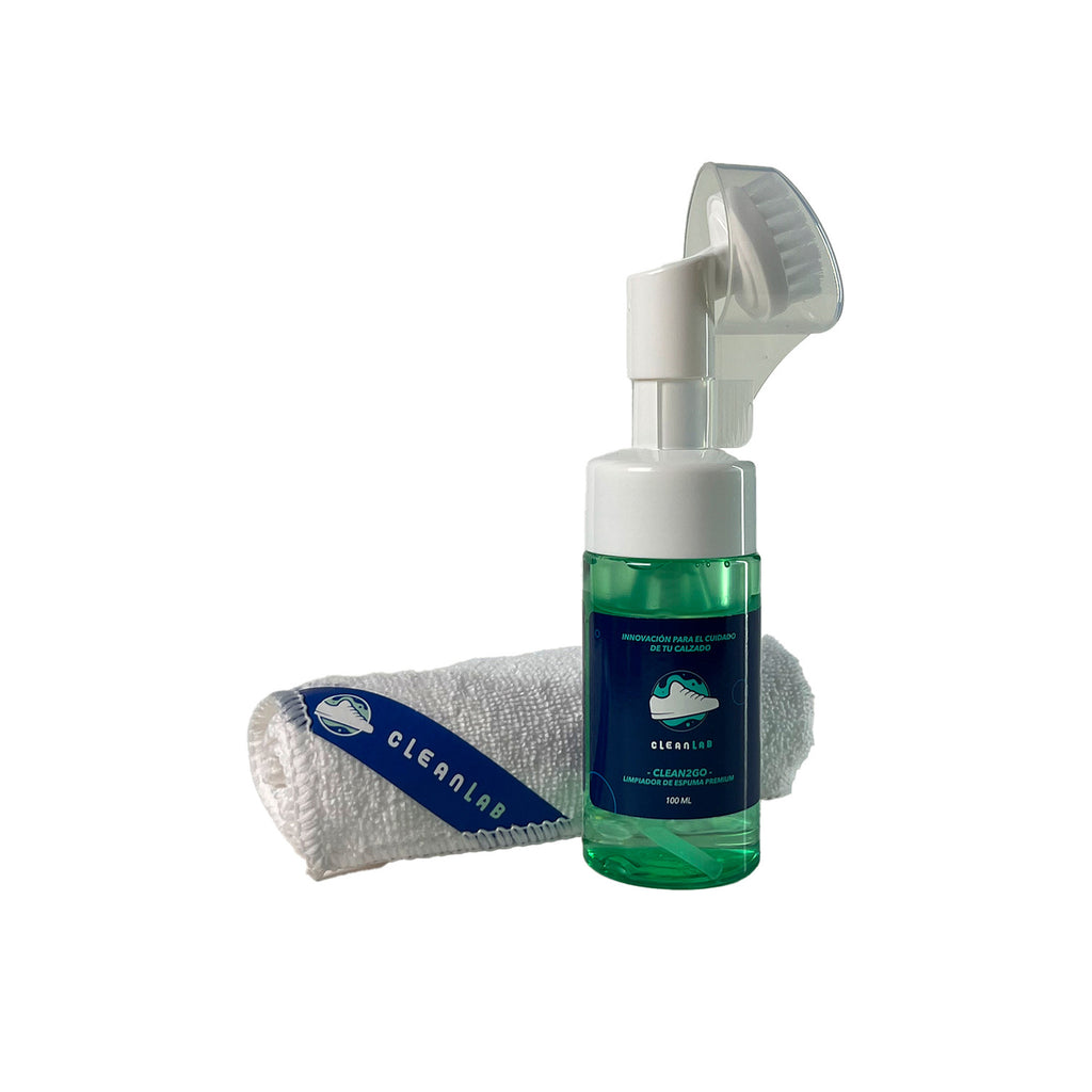 Clean2Go - Limpiador portátil con cepillo integrado y paño