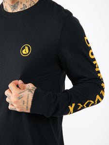 Polo para Hombre Dunkelvolk CLASSIC NEW LOGO ARMS LS BLK