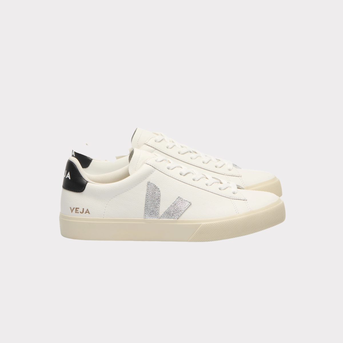 Zapatillas Veja Campo Plateado para Mujer