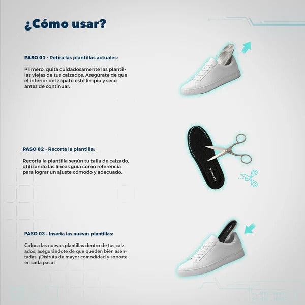 Plantillas Premium S (35-40) - Amortiguación para uso diario y deporte CLEAN LAB