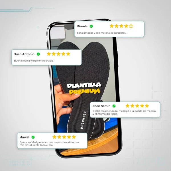 Plantillas Premium S (35-40) - Amortiguación para uso diario y deporte CLEAN LAB