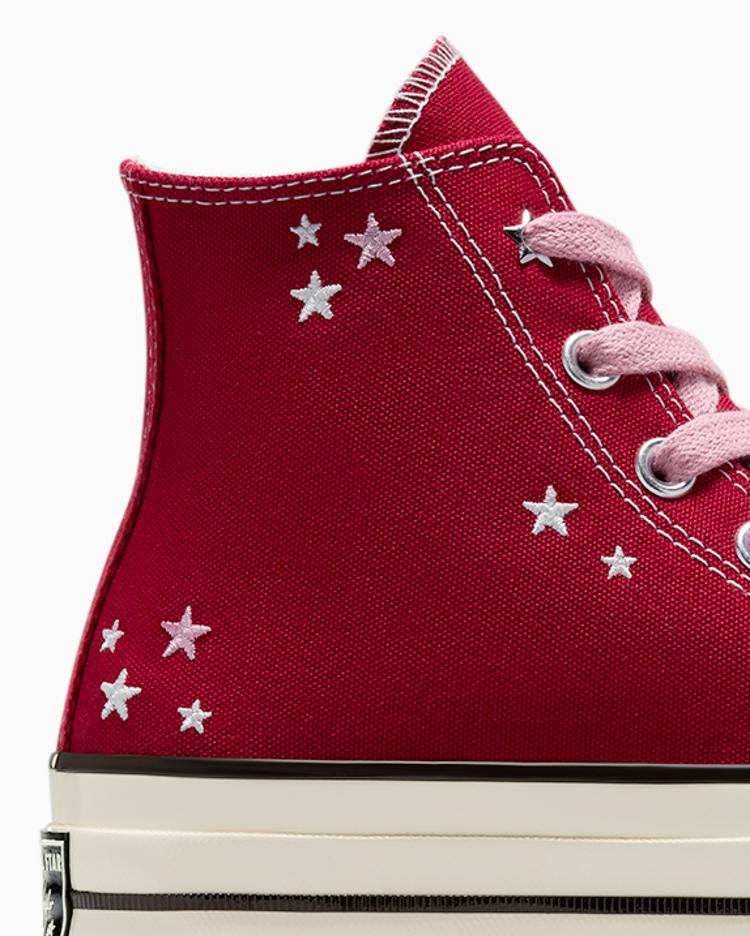 Zapatillas Unisex CONVERSE A12204C-W Chuck 70 Embroidered Stars RED