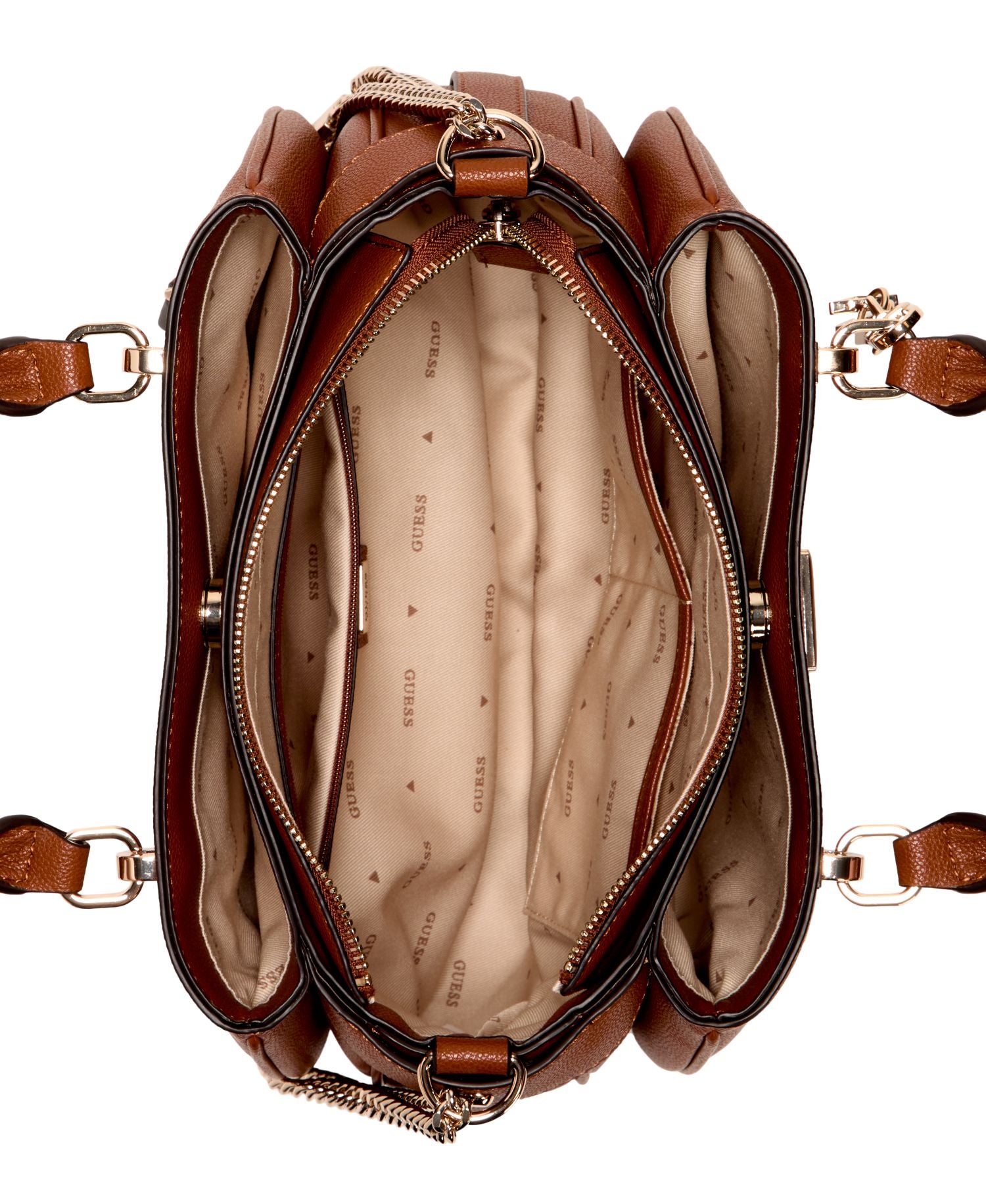 Bolso para Mujer GUESS FEDORA SHOULDER SATCHEL Cognac