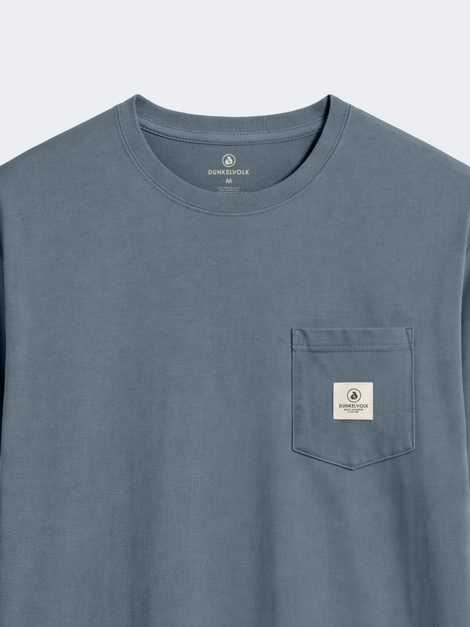Polo Dunkelvolk Pocket Patch Acero, Hombre
