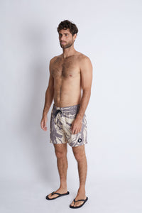 Ropa de Baño para Hombre DUNKELVOLK VOLLEY MARBLING 15" BEIG