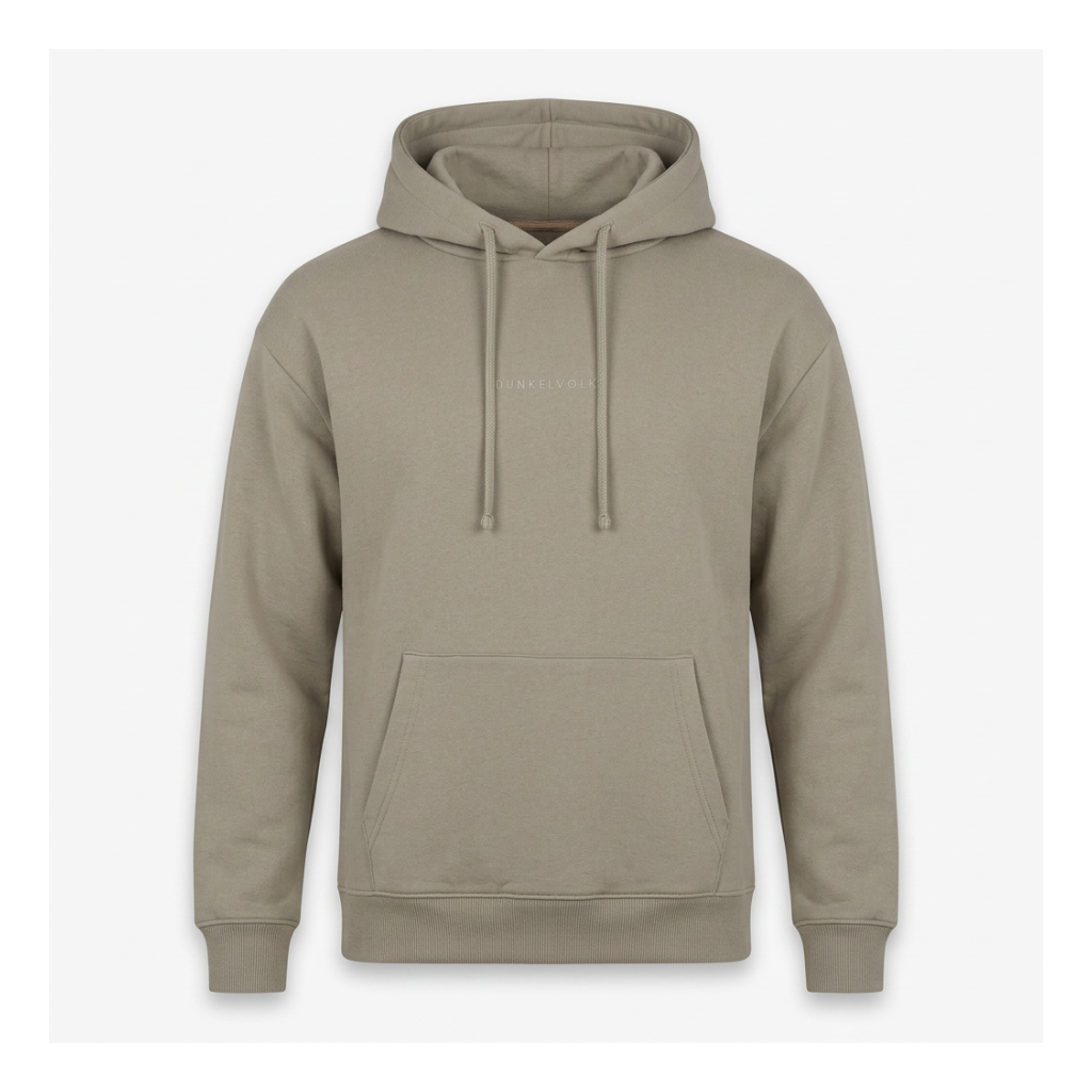 Polera para Hombre DUNKELVOLK Simple Hoodie Fleece Gris