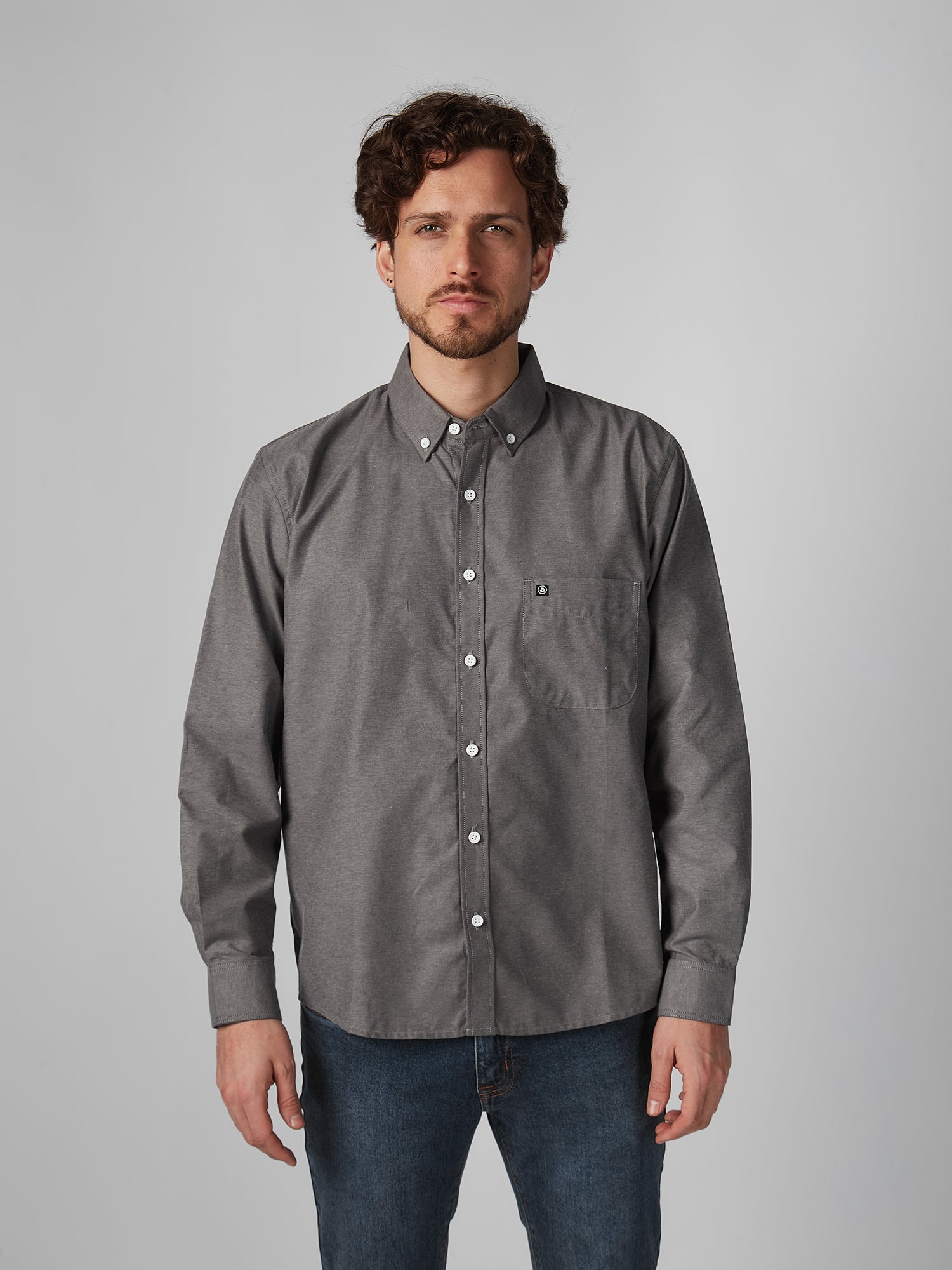Camisa para Hombre DUNKELVOLK OXFORD KANGAROO GRY DUNKELVOLK