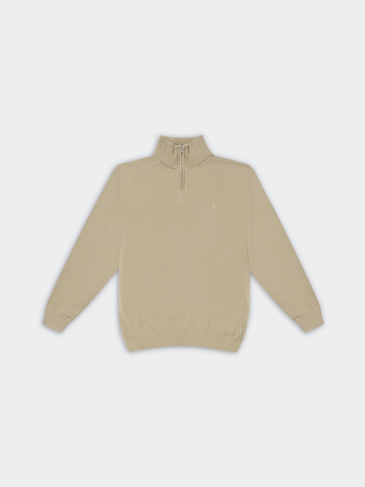 Chompa Para Hombre DUNKELVOLK PIMA QUARTER ZIP Beige