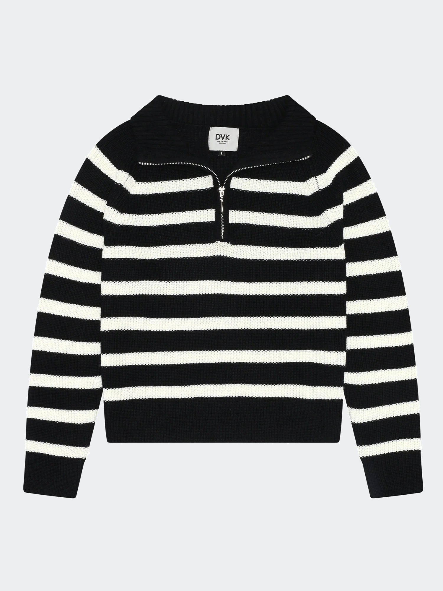 Chompa para Mujer DVK MEDIUM STRIPED QUARTER ZIP NGR DVK