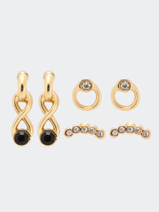 Aretes para Mujer DVK SET X3 ETERNAL LOVE ORO