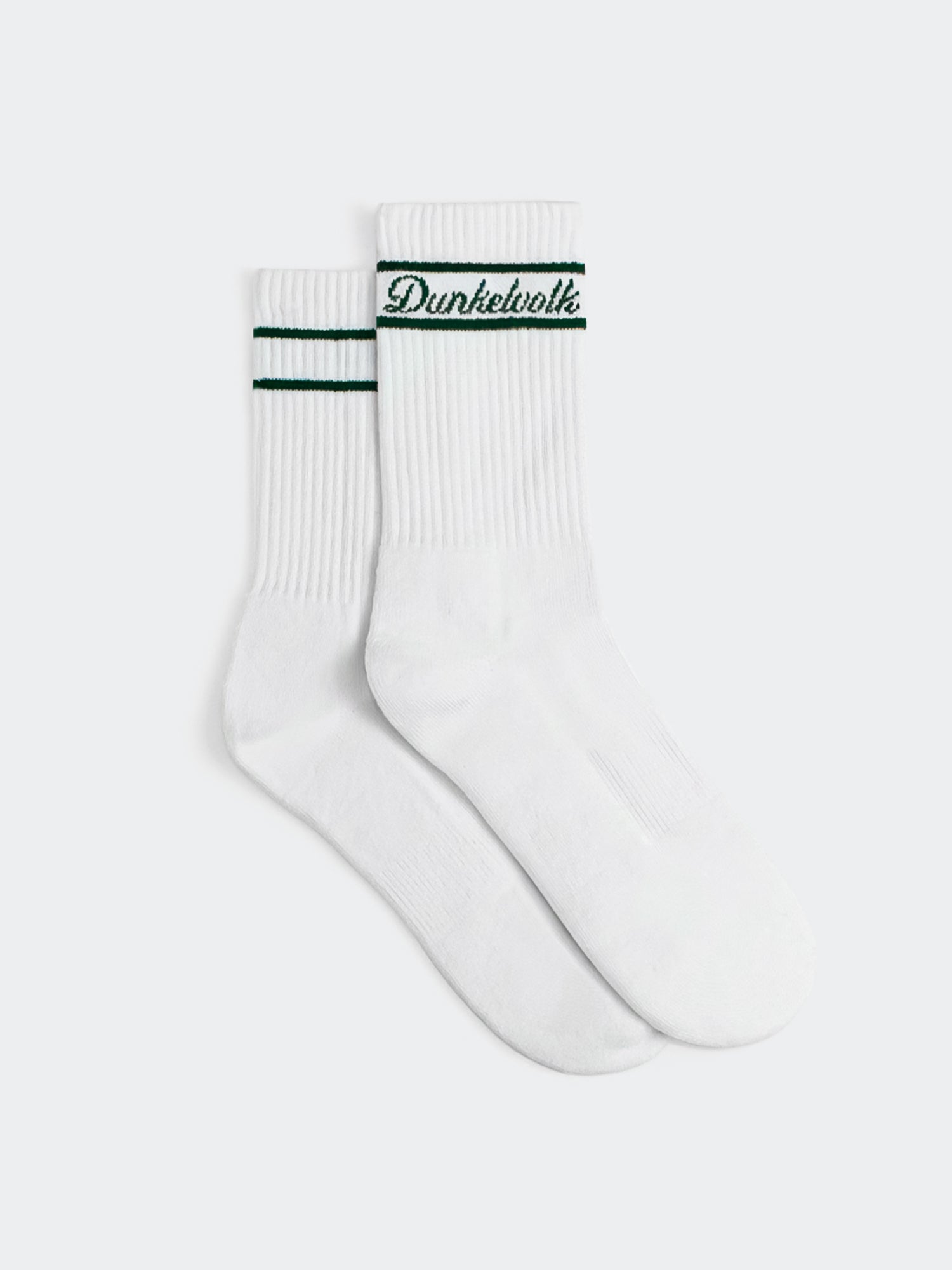 Pack x2 Medias para Hombre DUNKELVOLK DUNK PIMA CREW Blanco/Verde