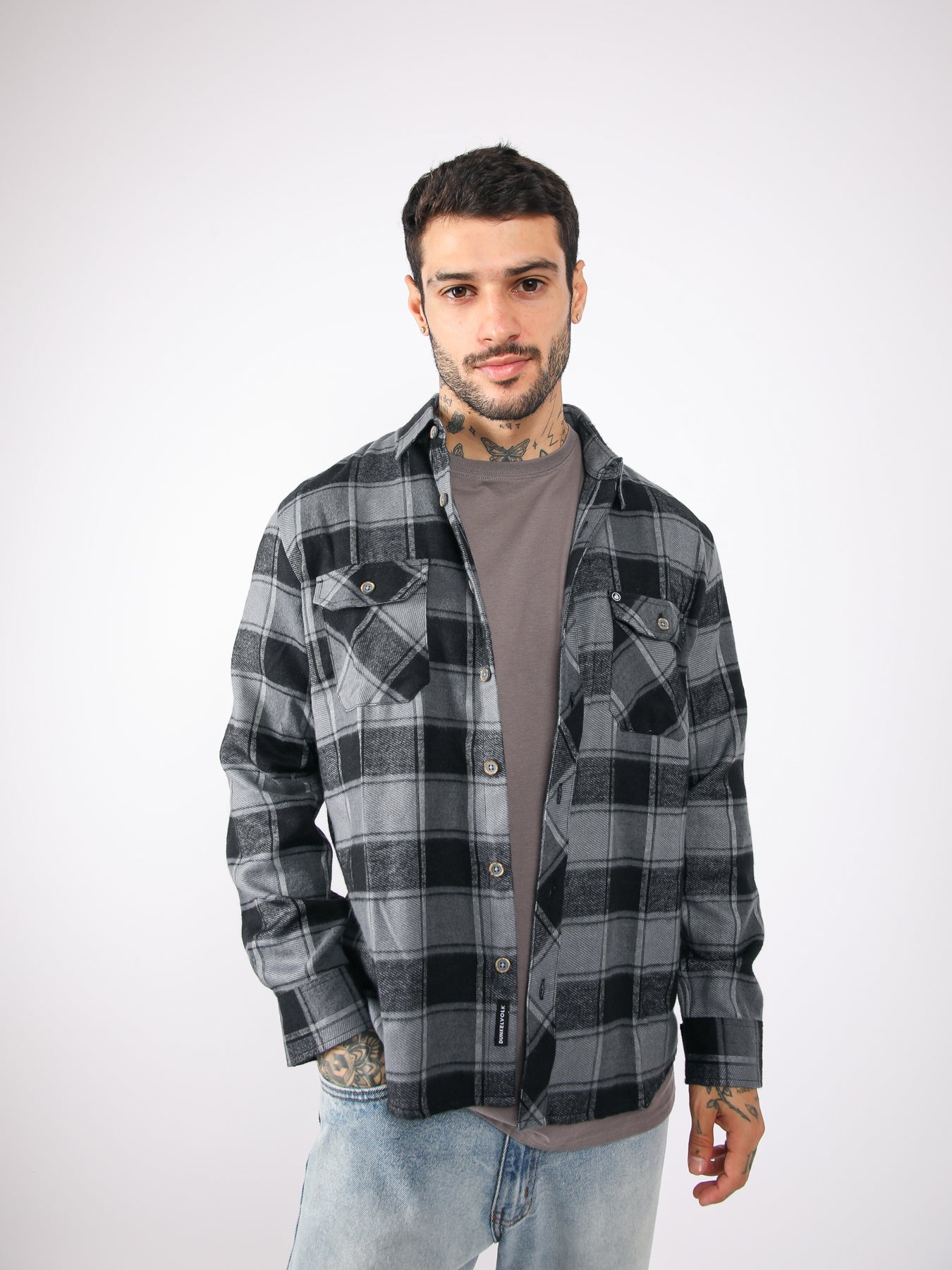 Camisa para Hombre DUNKELVOLK FLANNEL KURT FLANNEL BLK DUNKELVOLK