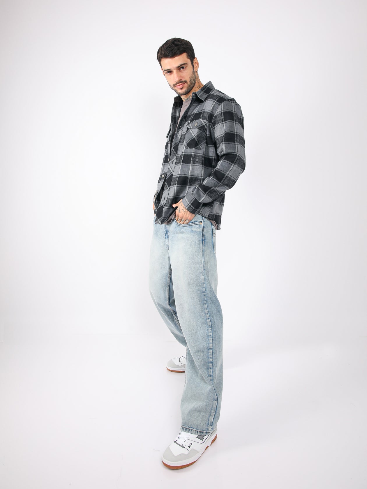 Camisa para Hombre DUNKELVOLK FLANNEL KURT FLANNEL BLK DUNKELVOLK