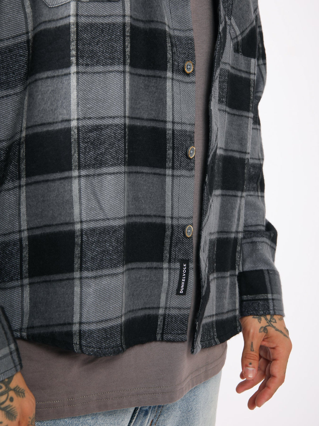 Camisa para Hombre DUNKELVOLK FLANNEL KURT FLANNEL BLK DUNKELVOLK