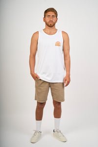 Tank para Hombre DUNKELVOLK CLASSIC THE SUN TANK WHT