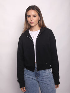 Polera para Mujer DVK CON ZIP SILV FLEECE NGR