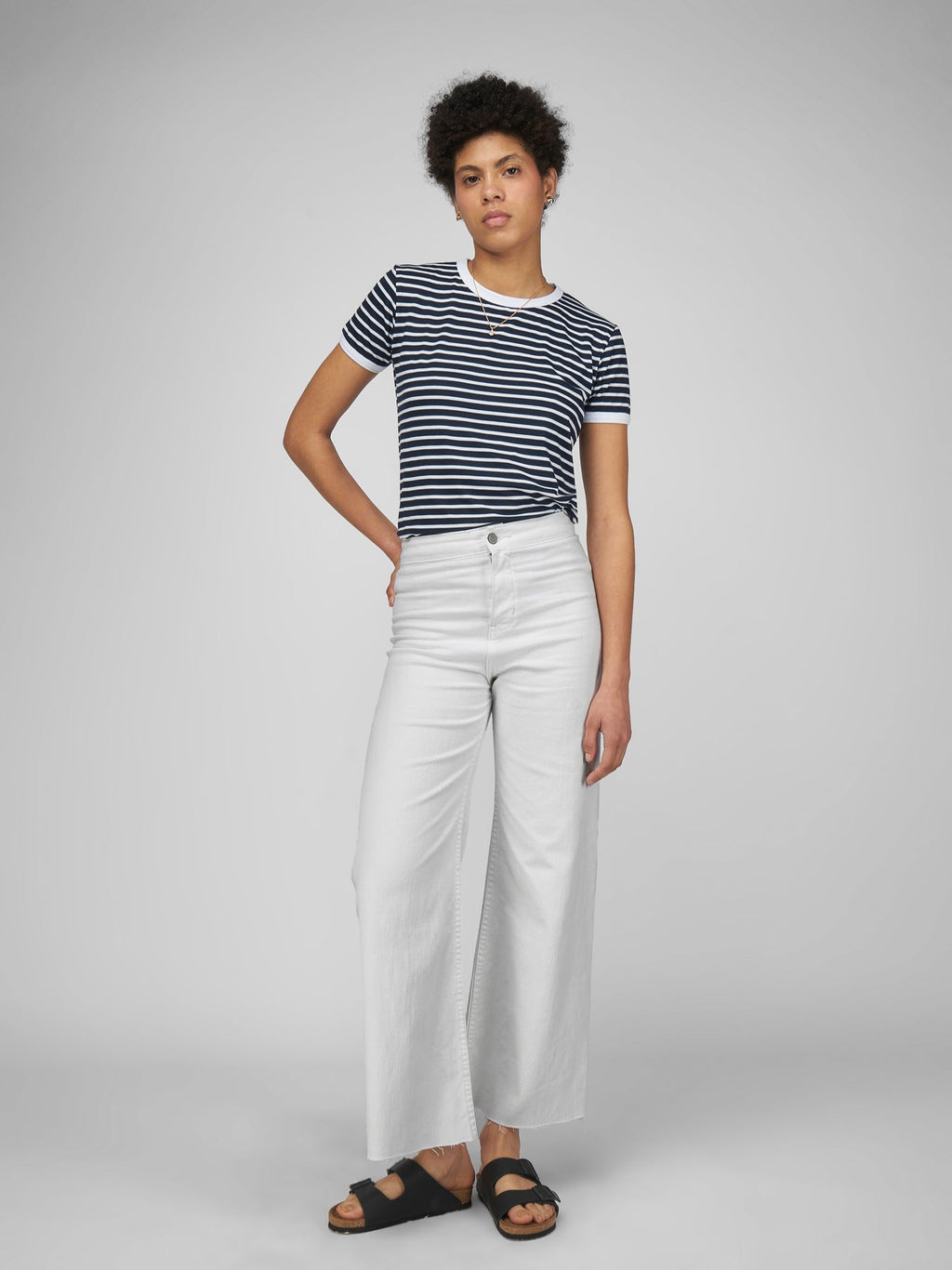 Polo para Mujer DVK RINGER STRIPED REGULAR TEE AZL DVK