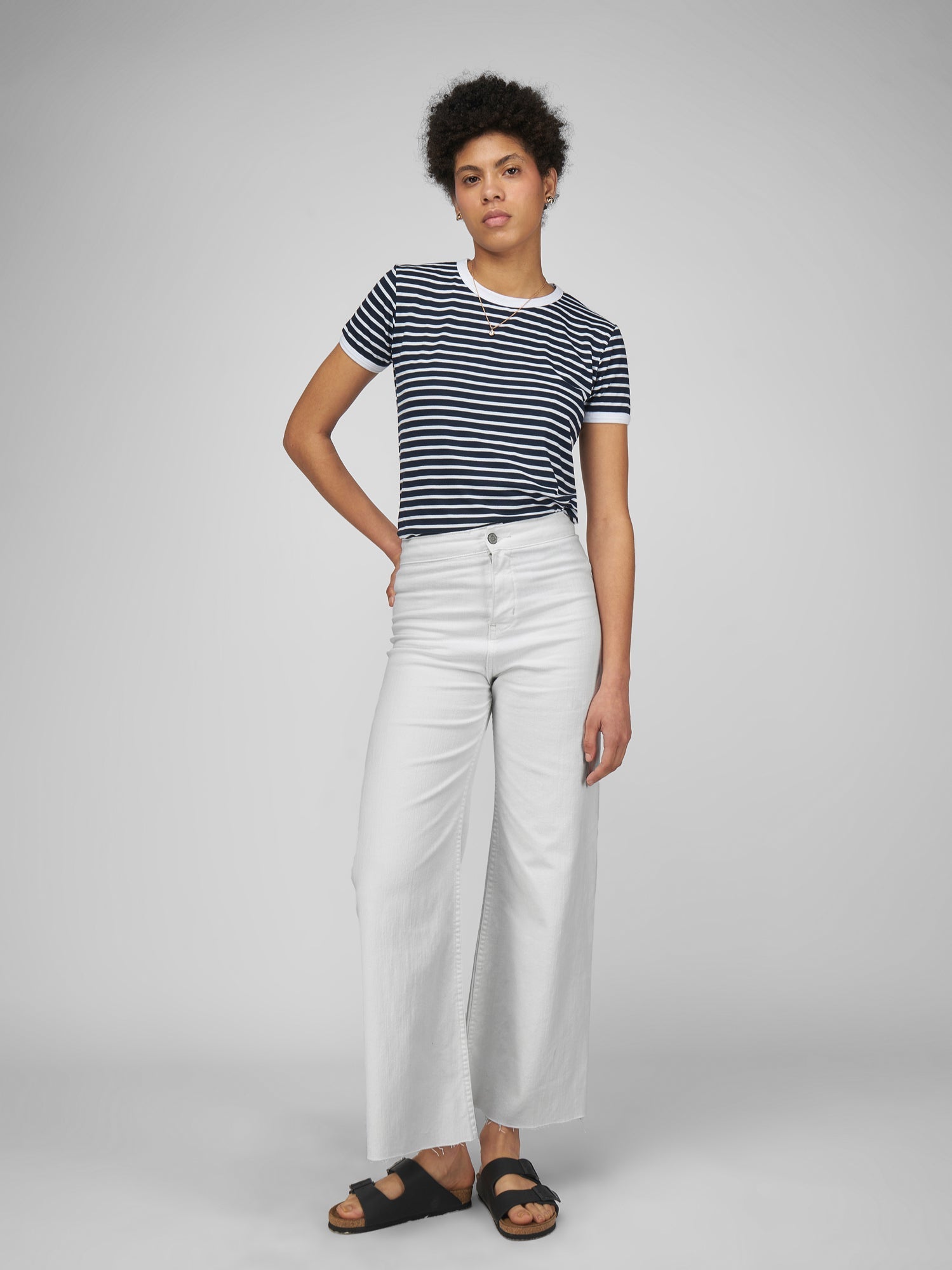 Polo para Mujer DVK RINGER STRIPED REGULAR TEE AZL DVK