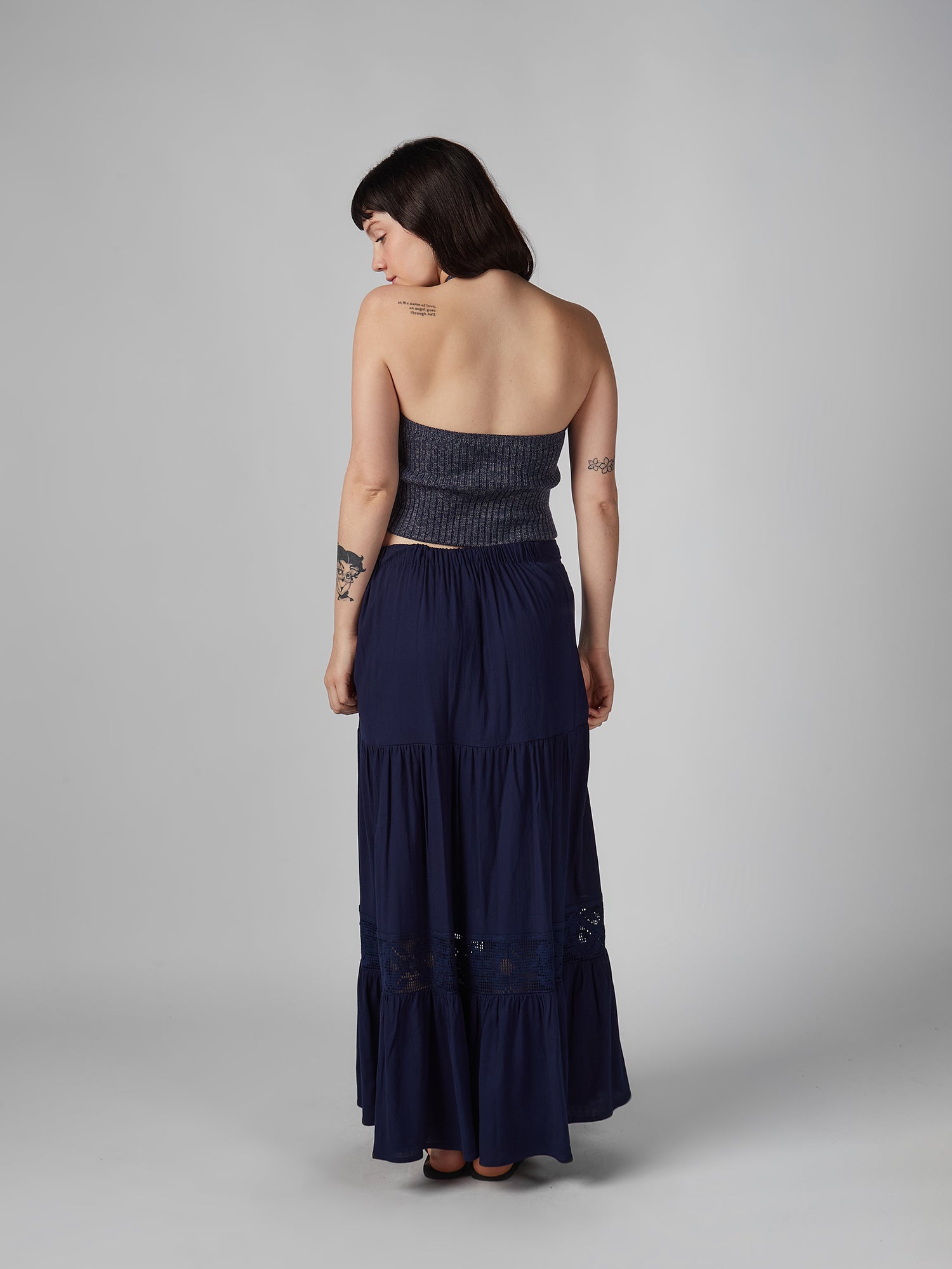 Falda para Mujer DVK MODA PORTOFINO LINEN SKIRT NVY DVK