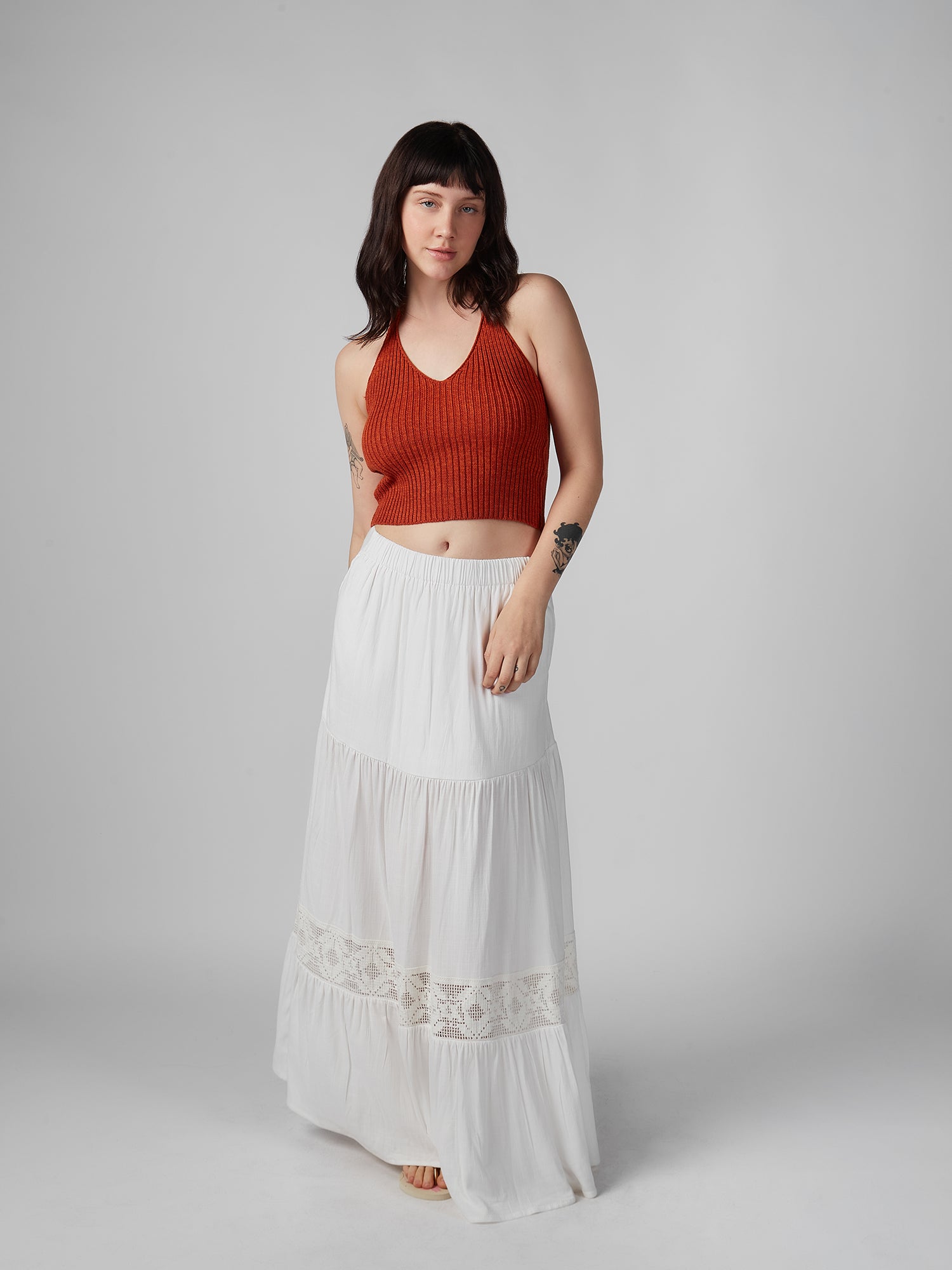 Falda para Mujer DVK MODA PORTOFINO LINEN SKIRT WHT DVK