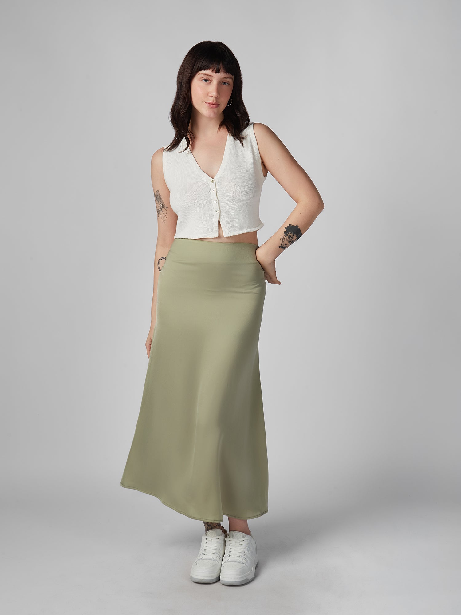 Falda para Mujer DVK MODA SOHO SATIN SKIRT VRD DVK