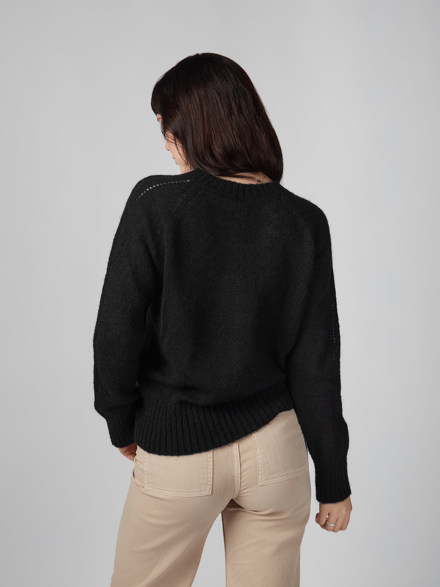 Chompa para Mujer DVK PREMIUM KNIT BABY ALPACA BLK DVK