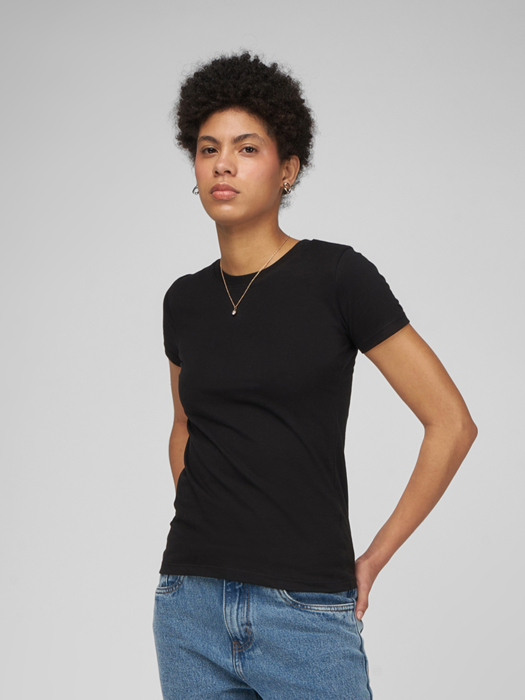 Polo para Mujer DVK BASIC REGULAR TEE BLK