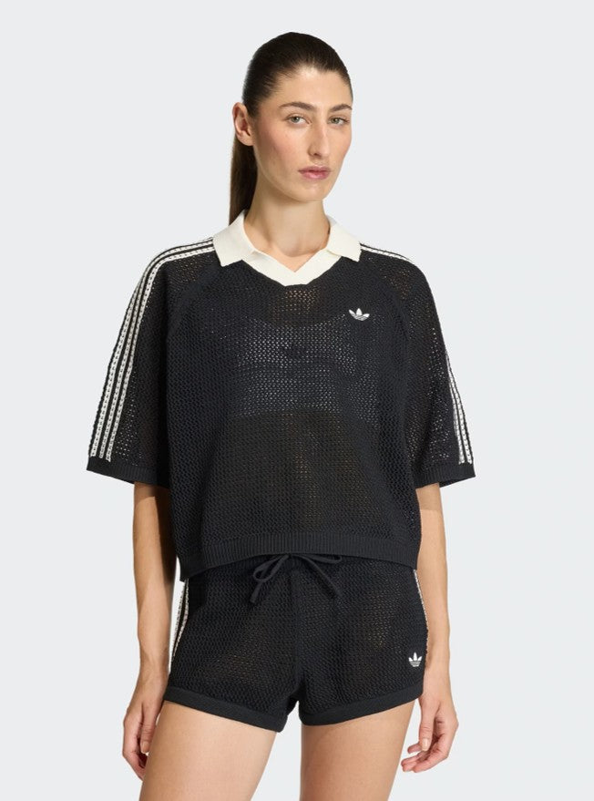 Polo ADIDAS CROCHET POLO KC6491 BLK