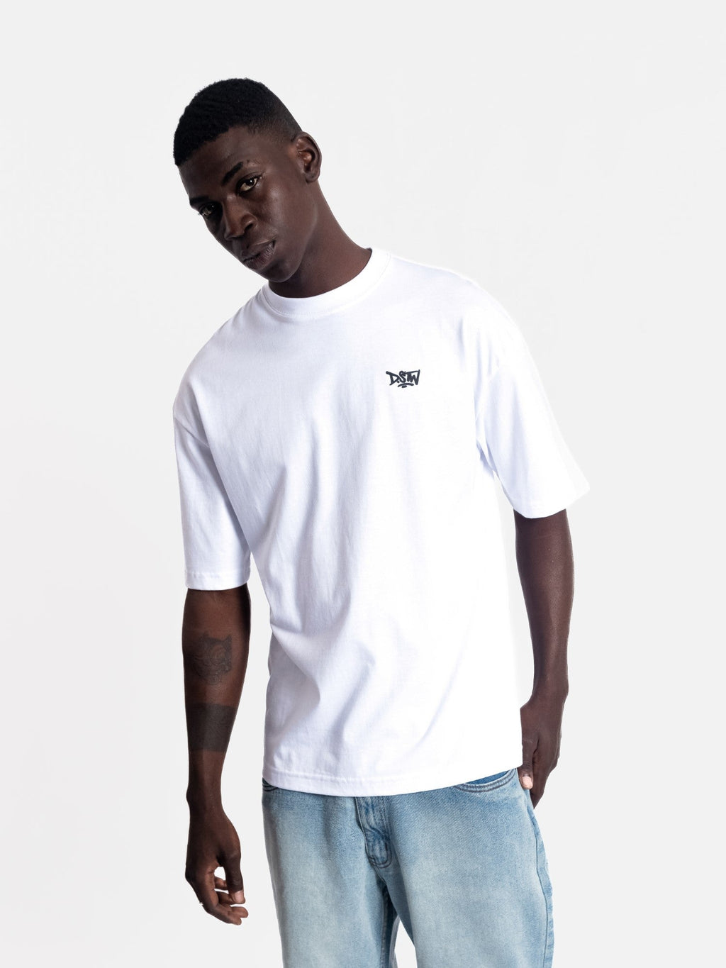 Polo para Hombre Dunkelvolk OVERSIZE LOGO DSTW PUFF LOGO WHT DUNKELVOLK