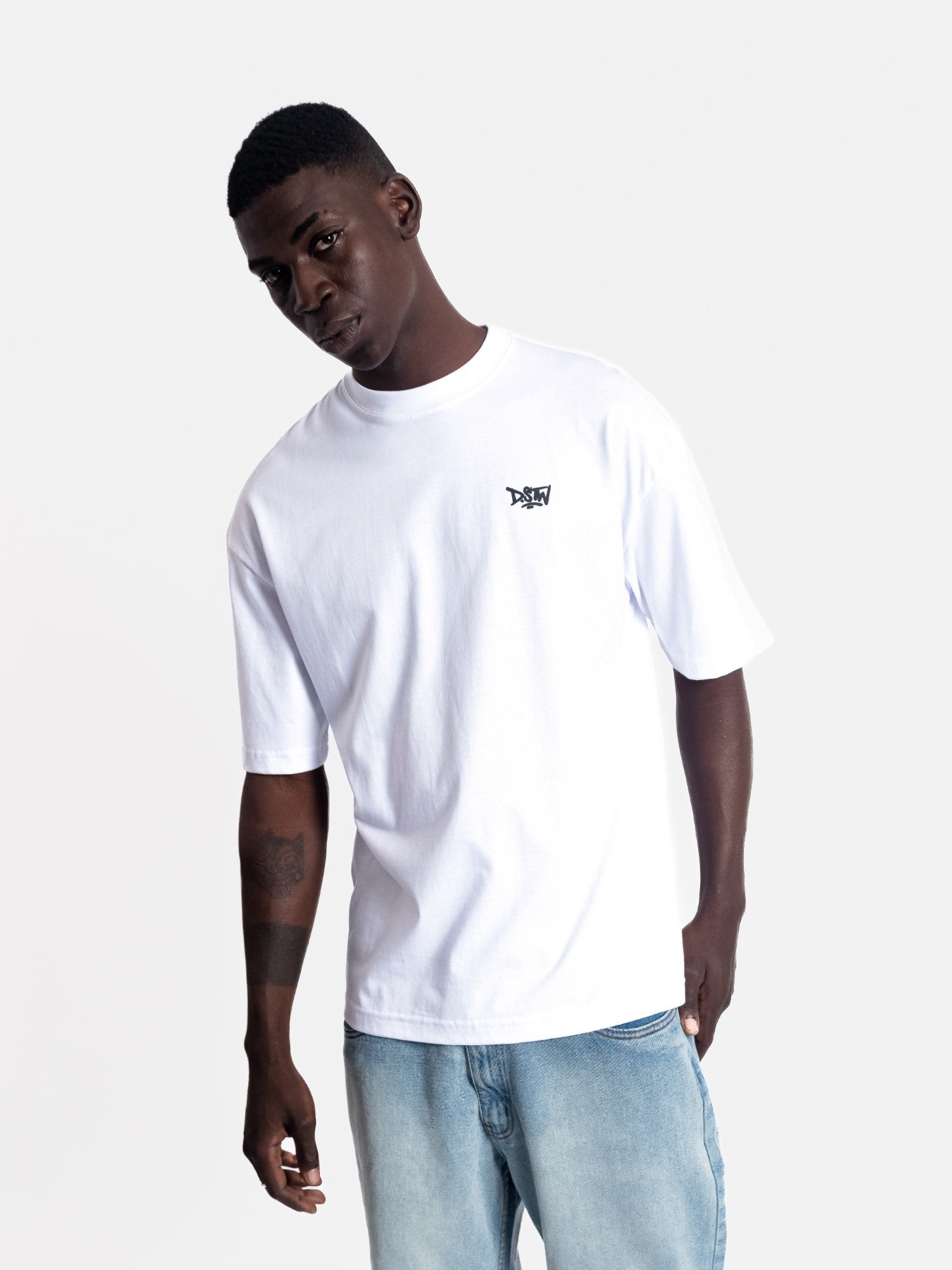 Polo para Hombre Dunkelvolk OVERSIZE LOGO DSTW PUFF LOGO WHT DUNKELVOLK