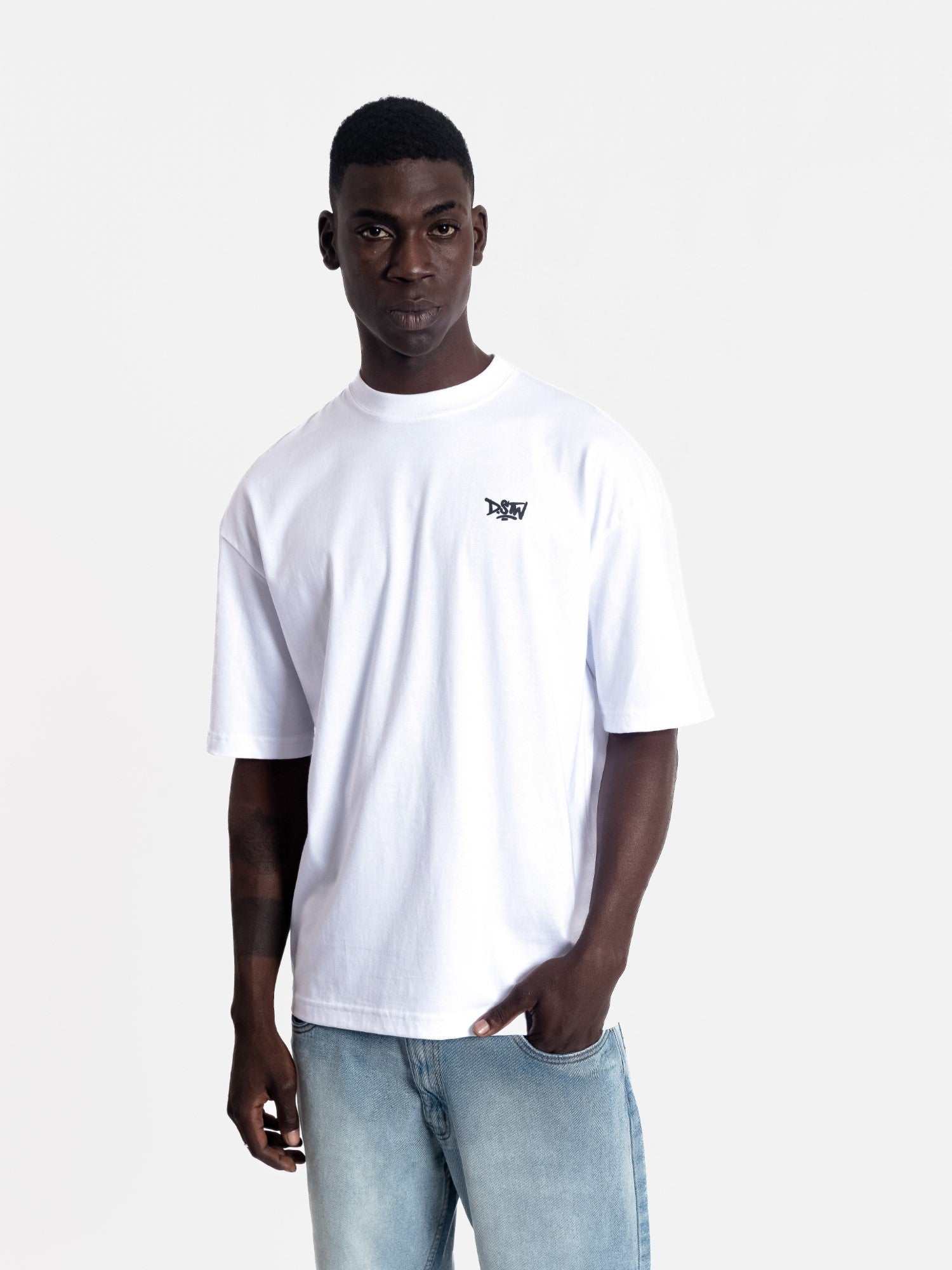 Polo para Hombre Dunkelvolk OVERSIZE LOGO DSTW PUFF LOGO WHT DUNKELVOLK