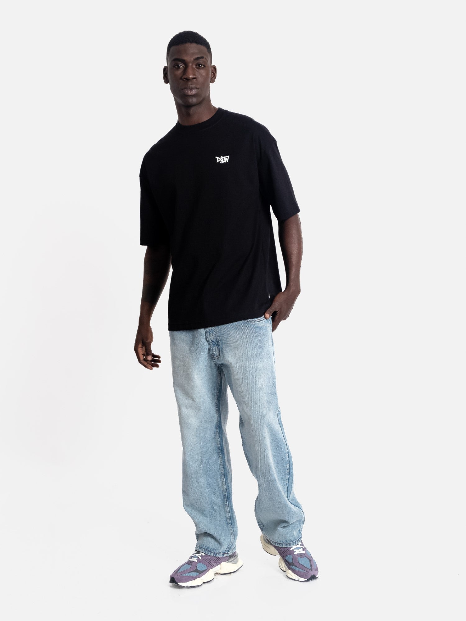 Polo para Hombre Dunkelvolk OVERSIZE LOGO DSTW PUFF LOGO BLK DUNKELVOLK