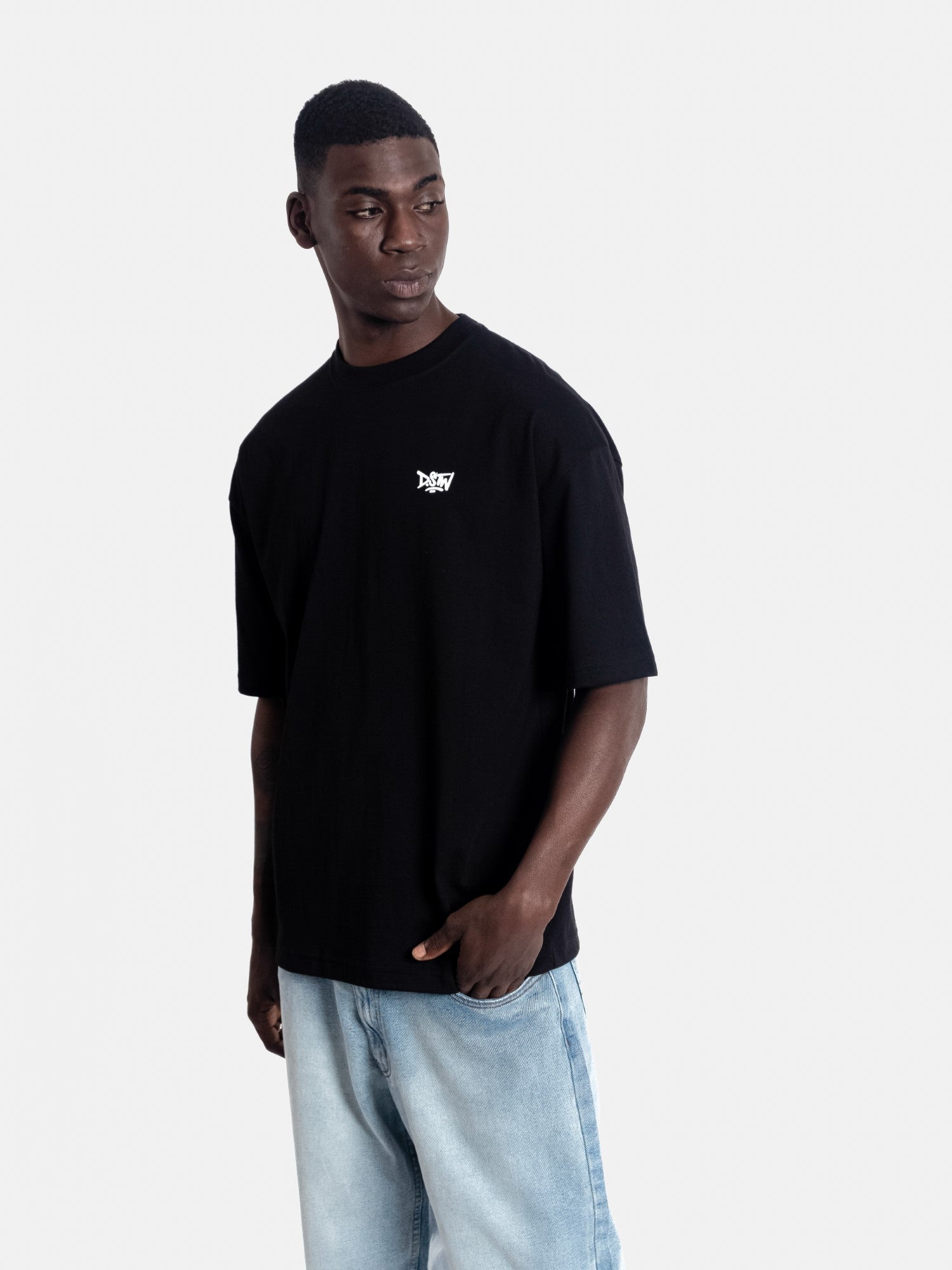 Polo para Hombre Dunkelvolk OVERSIZE LOGO DSTW PUFF LOGO BLK DUNKELVOLK