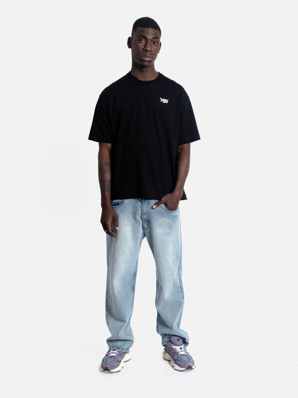 Polo para Hombre Dunkelvolk BOXY DSTW BOXY TEE BLK DUNKELVOLK