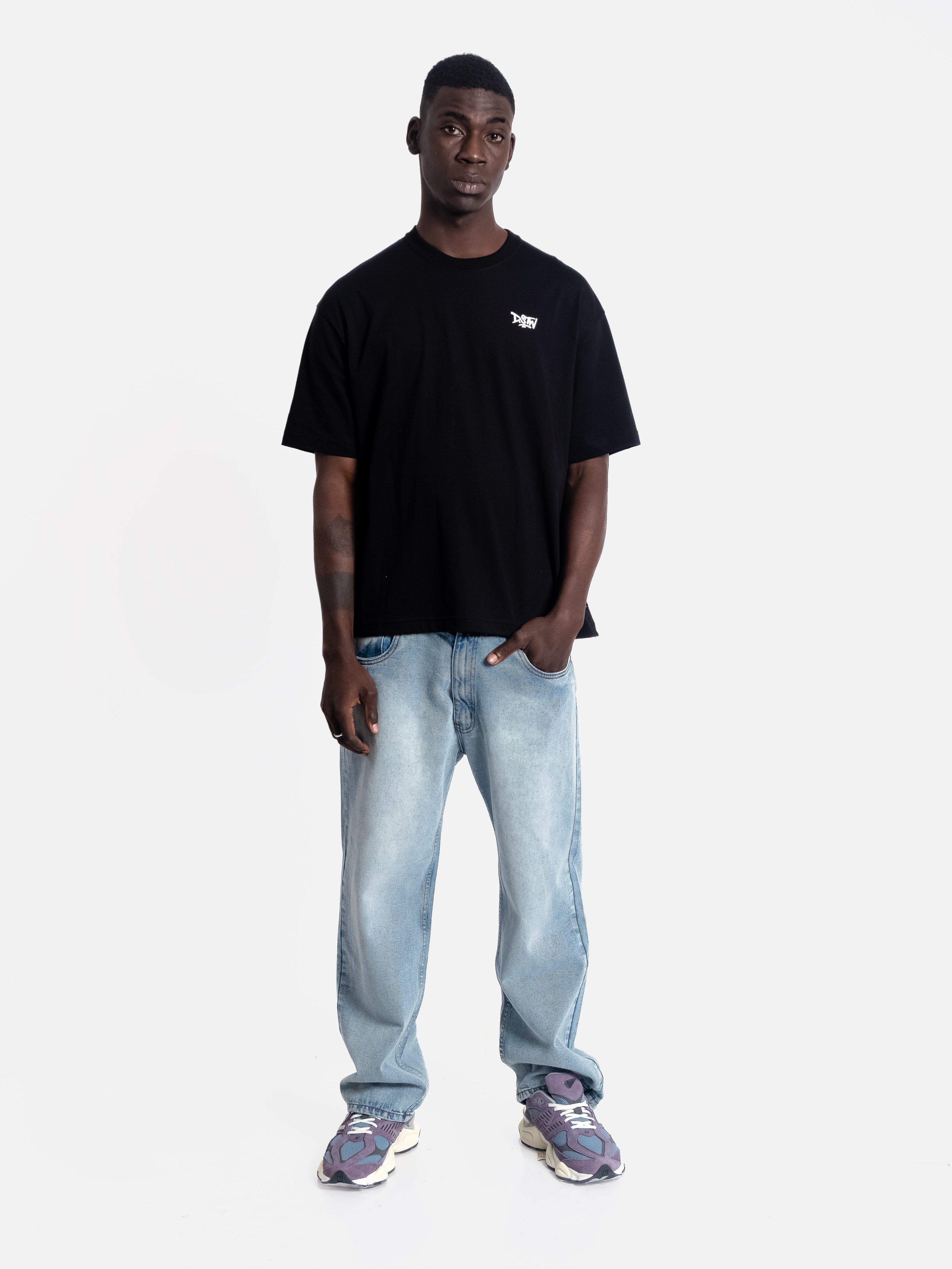 Polo para Hombre Dunkelvolk BOXY DSTW BOXY TEE BLK DUNKELVOLK