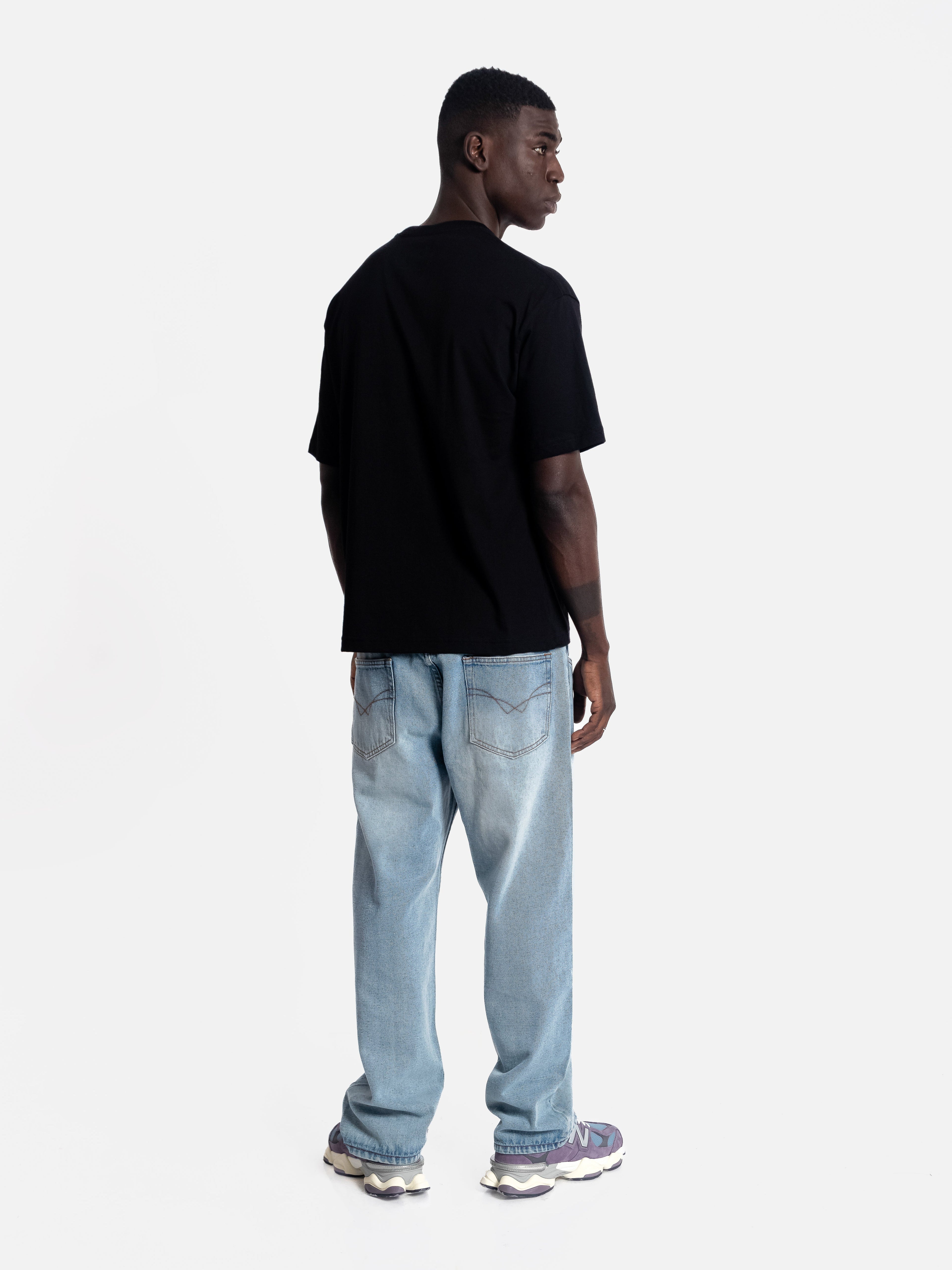 Polo para Hombre Dunkelvolk BOXY DSTW BOXY TEE BLK DUNKELVOLK