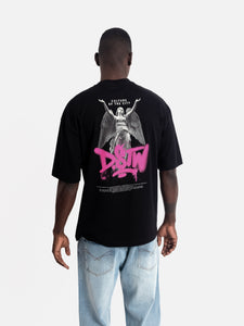 Polo para Hombre Dunkelvolk OVERSIZE GRAPHIC HOLY DSTW BLK