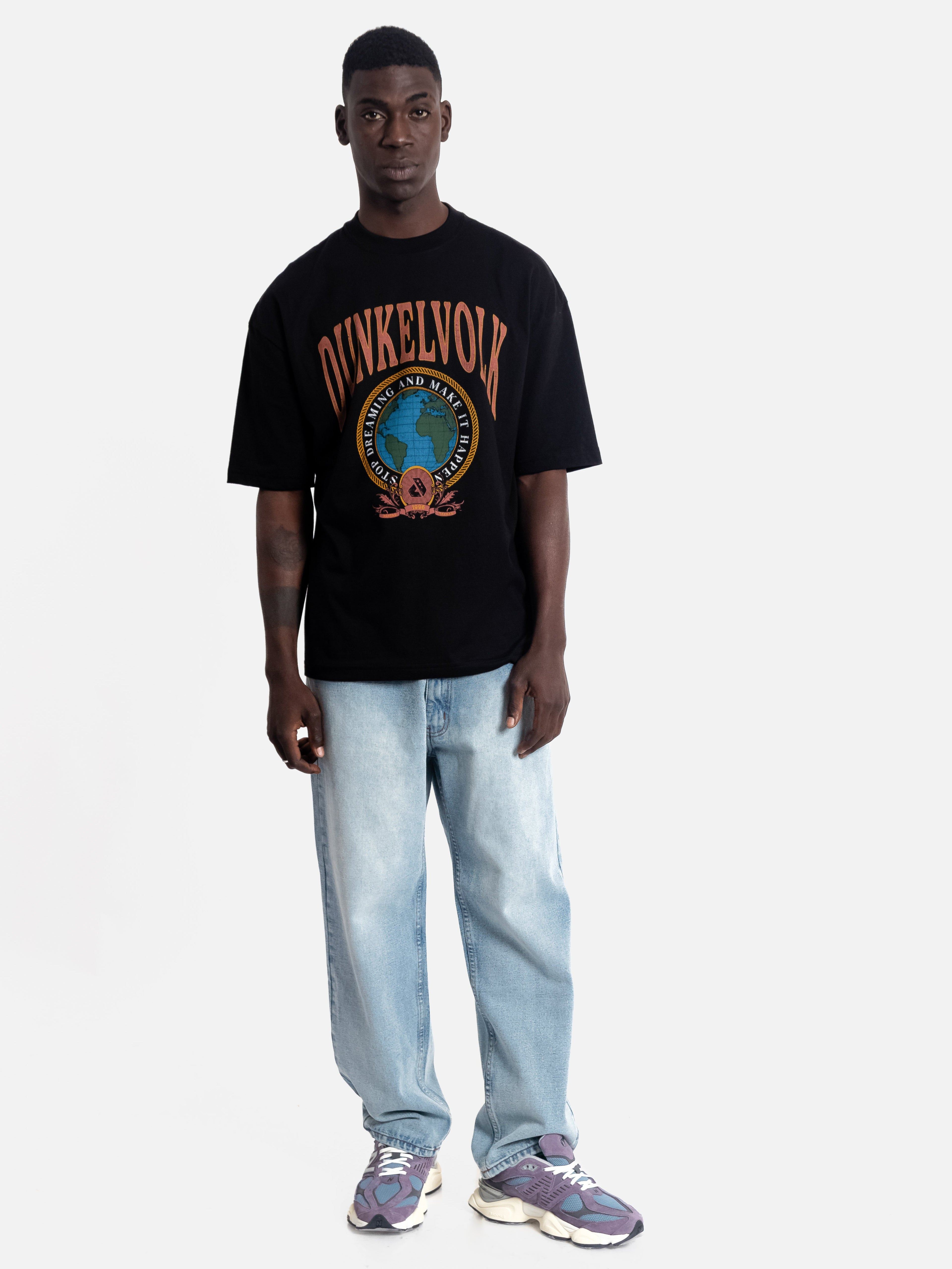 Polo para Hombre Dunkelvolk OVERSIZE GRAPHIC DSTW WORLDWIDE BLK DUNKELVOLK