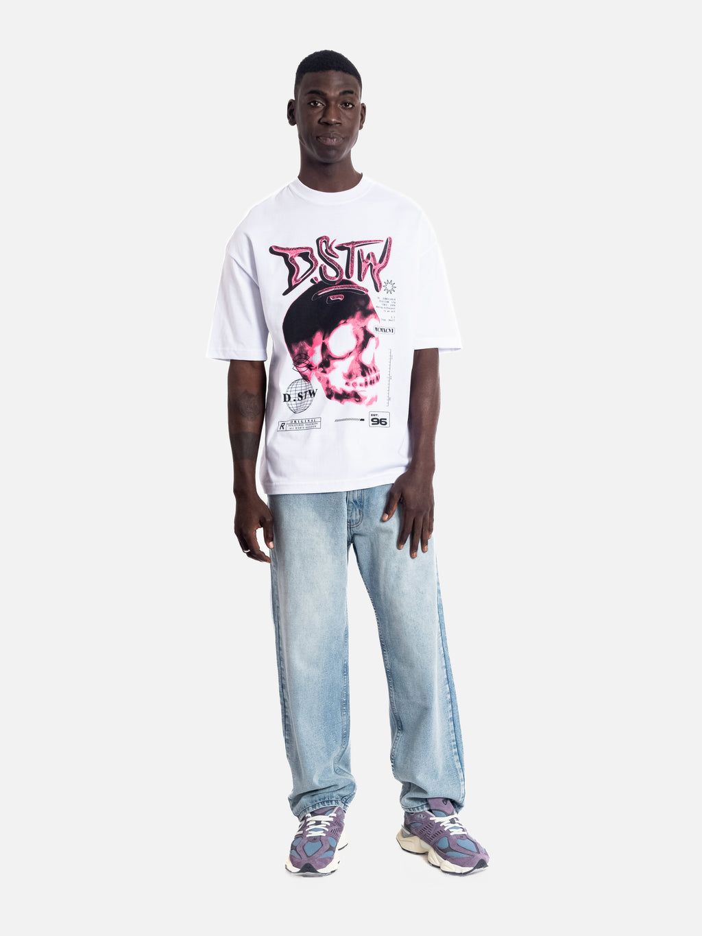 Polo para Hombre Dunkelvolk OVERSIZE GRAPHIC DSTW RED SKULL WHT DUNKELVOLK