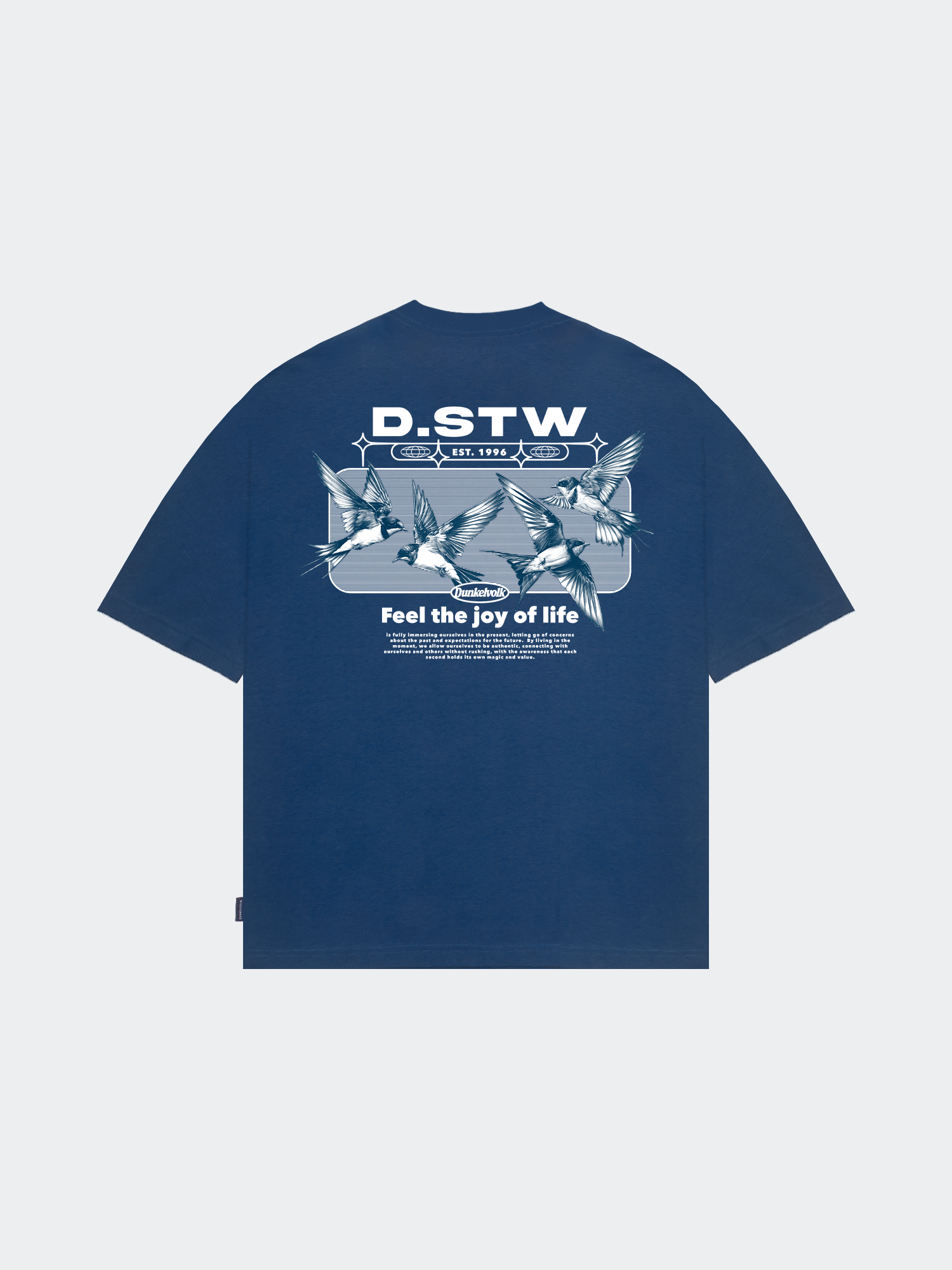 Polo Oversize para Hombre DUNKELVOLK MOCK Azul DUNKELVOLK