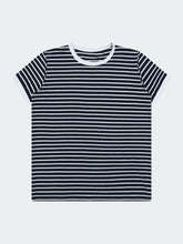 Cargar imagen en el visor de la galería, Polo para Mujer DVK RINGER STRIPED REGULAR TEE AZL
